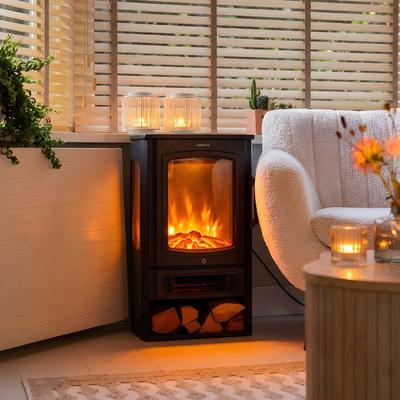 Ambiance, freestanding tunnel fireplace