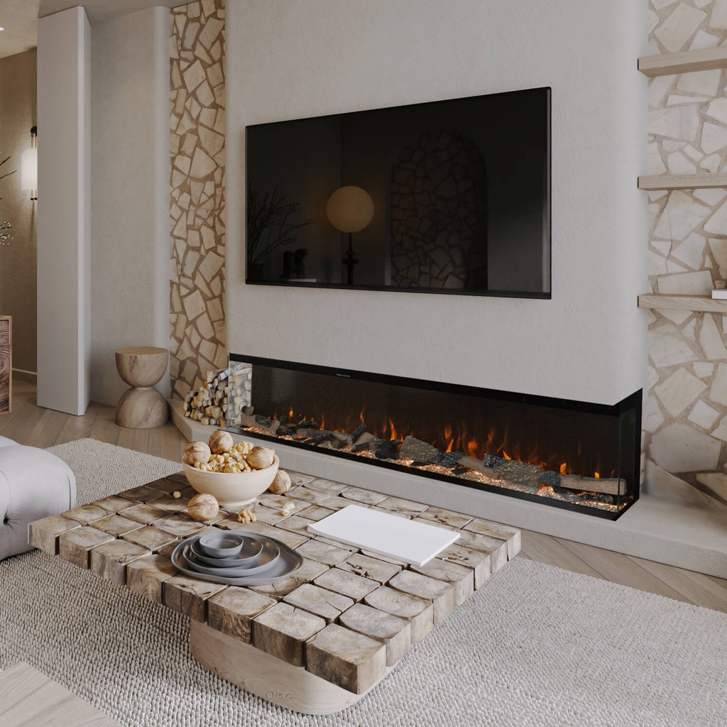 Lucius electric built-in fire