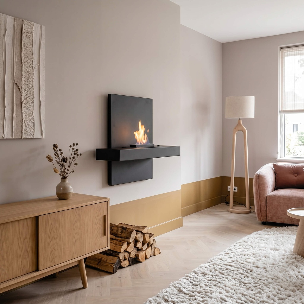 Built-in unit Small. Bioethanol fireplace