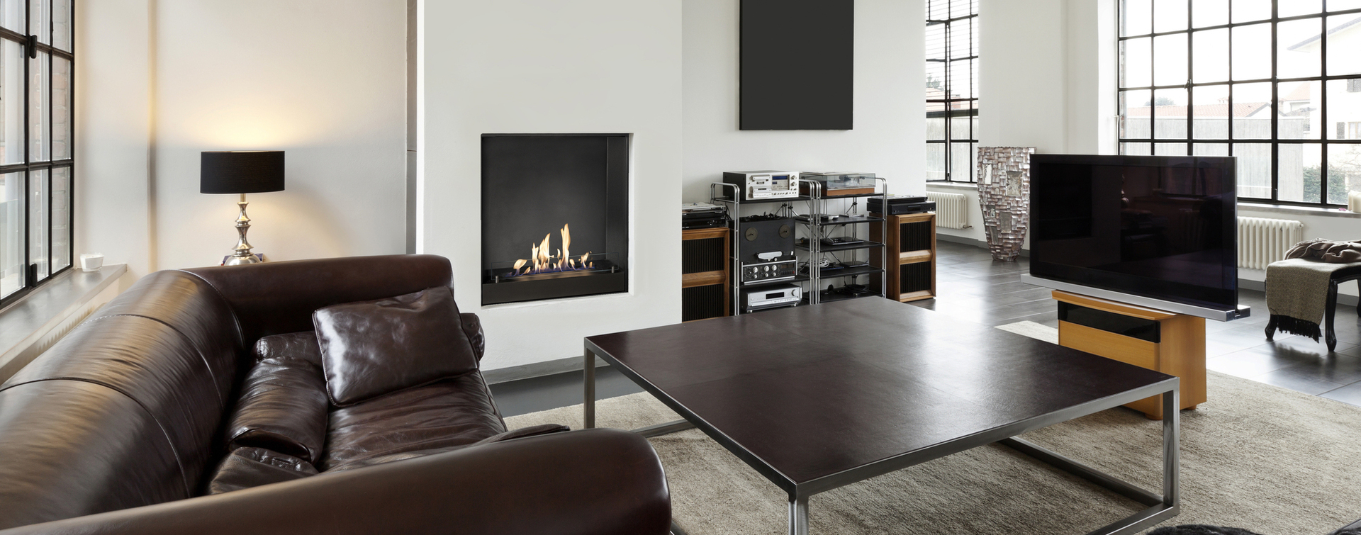 Built-in unit L with medaillon, built-in fire